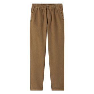A.P.C. Straight Trousers, male, Brown, L, Cotton Trousers with Pockets and Button Fastening