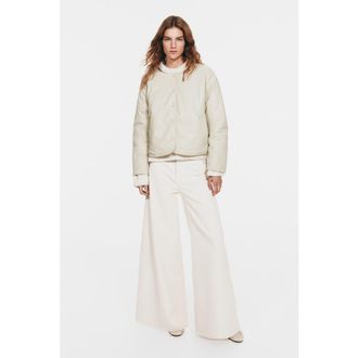 H&M Reversible Bomber Jacket in Light Beige at Nordstrom, Size Xx-Large