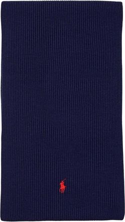 Polo Ralph Lauren Accessoires, Heren, Blauw, ONE Size, Wol, Signature Pony wollen sjaal