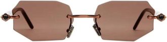 Kuboraum Maske P63 Zonnebril - unisex - Accessoires - Bruin - Maat: 56 MM