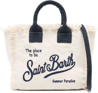 MC2 Saint Barth Tote Bags, female, White, Size: ONE SIZE Beige Tote Bag with Handles