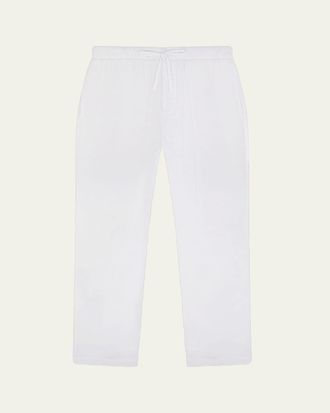 Frescobol Carioca Mens Oscar Solid Linen Pants