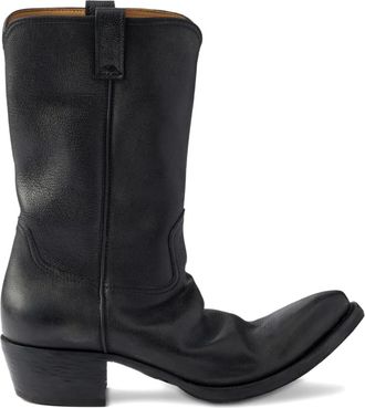 Prada Enkellaarzen met puntige neus - Zwart