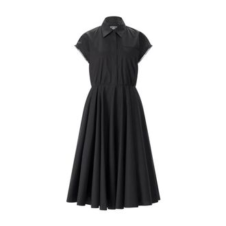 Msgm Shirt Dress - Dames - Shirt Kleedjes - Zwart - M - Kleedjes