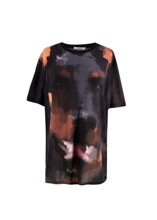 Givenchy Doberman Multicolor Cotton Printed Short Sleeve T-shirt Size L