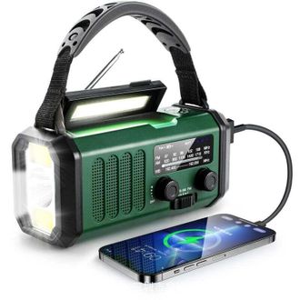 OEM Radio De Manivela, Radio De Emergencia, Radio Solar, Radio Meteorol&oacute;gica Noaa/am/fm, Carga Usb Tipo C, Radio Din&aacute;mica, Bater&iacute;a De Pol&iacute;mero, Linterna L