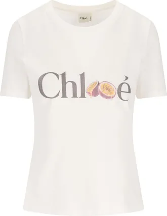 Chlo&eacute; Chlo&atilde;&copy; Logo Cotton T-Shirt