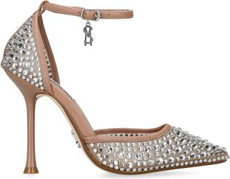 Steve Madden Womens Sparx Embellished Heels - Tan Fabric - Size UK 9