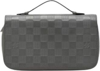 Louis Vuitton Pre-owned Damier Infini Zip Wallet - Dames - Vintage Clutch - Grijs - ONE Size - Leer - Vintage