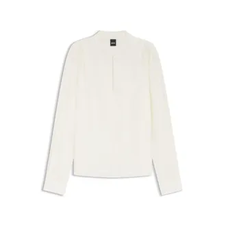 BOSS Relaxed-fit blouse in sandwashed silk