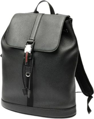 Gucci Pre-owned Backpacks, female, Black, Size: ONE SIZE Pre-owned Vintage Leather Backpack