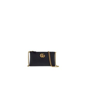 Gucci Cross Body Bags, female, Black, Size: ONE SIZE Black Marmont GG Micro Bag