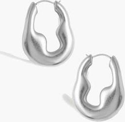Yoj Luna Drop Hoops in Silver at Nordstrom