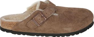 Birkenstock Boston Shearling Smalle Pasvorm - Dames - Schoenen - Beige - Maat: 39 EU Su&egrave;de