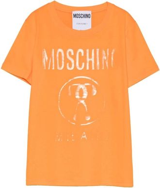 Moschino Tops, Dames, Oranje, XL, 1035 T-shirt
