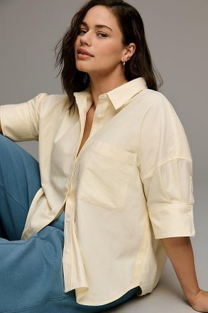 Maeve The Mabel Boxy Oxford Shirt by Maeve Top