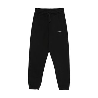 Off-white White Trousers Fashionable Style - male - Off White - Sweatpants - Black - 10 Y - Kids
