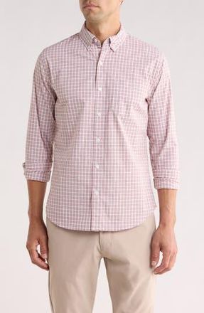 Bonobos Tigertail Plaid Slim Fit Button Front Shirt in Rust Mini Check at Nordstrom Rack, Size Xx-Large