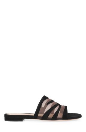 Gianvito Rossi Tigra Sandals in Black Fabric And Suede at Nordstrom, Size 39