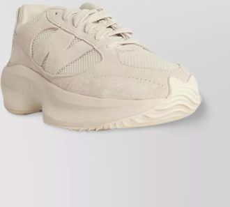 New Balance chunky sole mesh panels suede overlays sneakers