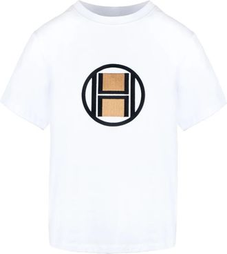 H&eacute;st Logo T-Shirt - Dames - T-shirts - Wit - 2XL - Katoen - Tops