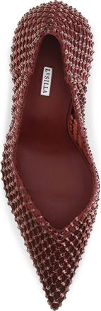 Le Silla Womens Pumps Gilda Cherry Crystal Upper High Heel Shoes