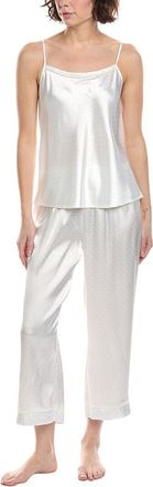 Flora Nikrooz 2Pc Solid Dot Jacquard Cami & Capri Set