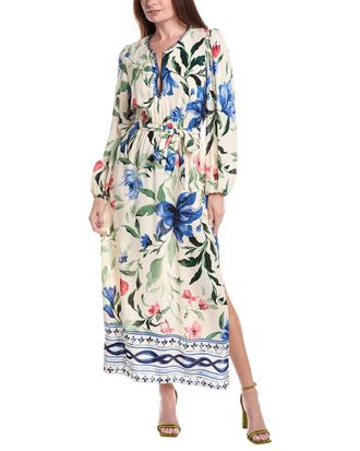 Vince Camuto V-Neck Long Sleeve Maxi Dress