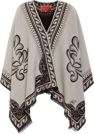 La DoubleJ Poncho bicolore - Toni neutri