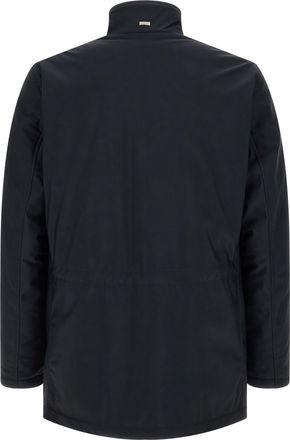 Herno Mens Blue Polyamide Full-Length Jacket Clothing