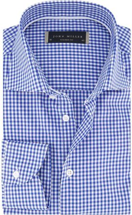 John Miller Overhemden, Heren, Blauw, 5Xl, Blauw Zakelijk Overhemd