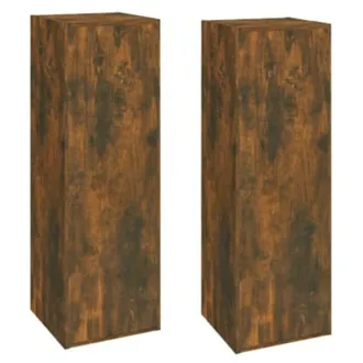 vidaXL Vidaxl - Muebles Para Tv 2 Uds Madera Roble Ahumado 30,5x30x90 Cm