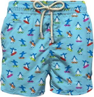 MC2 Saint Barth Penguin Skate Beach Shorts - Heren - Strandmode - Blauw - XL - Badmode