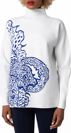 Ferragamo Ferragamo Jungle Print Turtleneck Sweater
