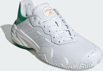 adidas adidas Performance Mens Barricade 13 Leather Tennis Shoes - White/Green - Size UK 6.5