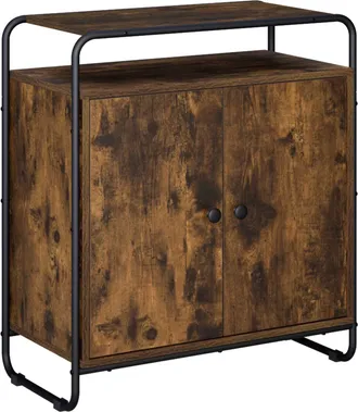 vidaXL Aparador Roble Ahumado 68 X 35 X 75 Cm Madera De Ingenier&iacute;a Vidaxl