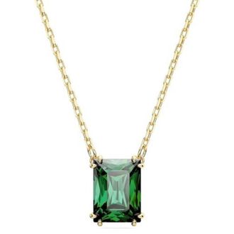 Swarovski Matrix Gold-Tone Green Crystal Necklace