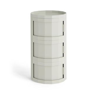 HAY Facet Cabinet 30 mit F&uuml;ssen und Rollen, misty grey