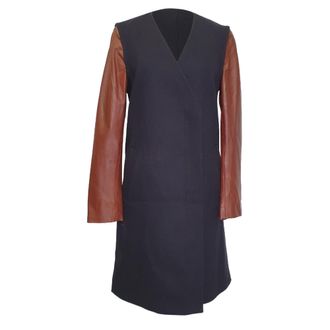 Theory Quennel Two-Toned Coat in Multicolor Virgin Wool
