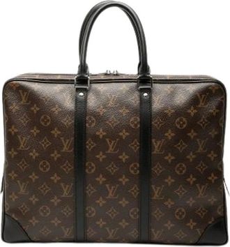 Louis Vuitton Pre-owned Handbags, female, Brown, Size: ONE SIZE Pre-owned Porte-Documents Voyage GM
