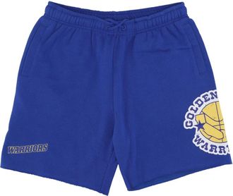 Mitchell & Ness Vintage NBA Postgame Fleece Shorts - Heren - Korte Broeken - Blauw - M - Katoen - Korte Broeken