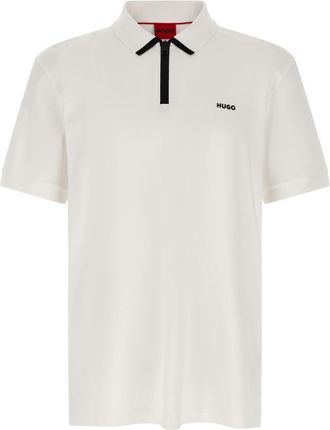 HUGO BOSS White Dalomino Polo Shirt