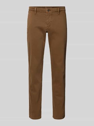 M.A.C Regular Fit Chino mit seitlichen Eingrifftaschen Modell Lennox in Mittelbraun, Gr&ouml;&szlig;e 36/30