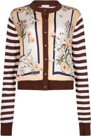 Liu Jo Cardigan met ronde hals - Dames - Vesten - Veelkleurig - M - Truien & Vesten