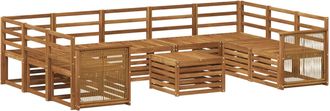 vidaXL Conjunto De Sof&aacute;s De Exterior 10 Uds. Natural Vidaxl