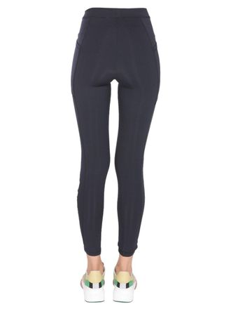 Stella McCartney Logo-Print Scuba Leggings - Blue