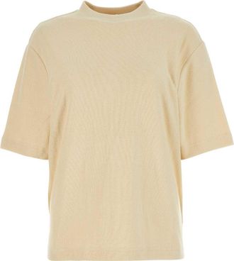 Burberry Womens Cream Terry Fabric Oversize T-shirt - Nude Cotton - Size X-Small