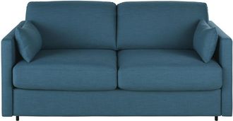 Maisons du monde Sofá cama para profesionales de 2/3plazas azul petróleo, colchón de 18cm (no incluye los cojines decorativos)