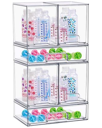 Sorbus Stackable Acrylic Set Of 6 Storage Drawers