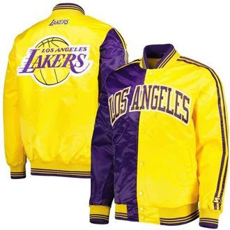 Starter Mens Starter Purple/Gold Los Angeles Lakers Fast Break Satin Full-Snap Jacket at Nordstrom, Size Large